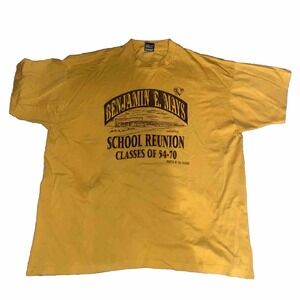 VTG Single Stitch Benjamin E Mays School Reunion‎ 1954-70 T-Shirt Size 2XL